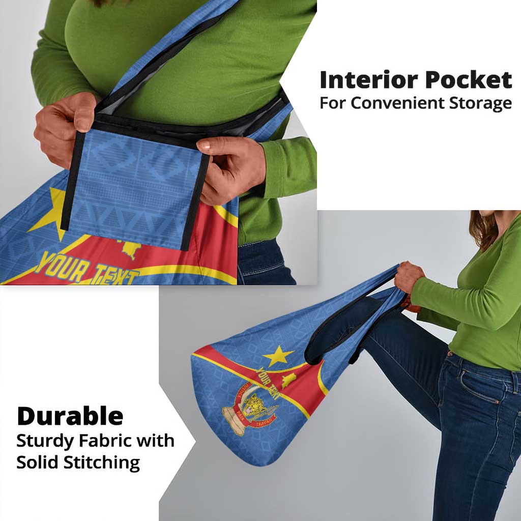 Personalised DR Congo Grocery Bag Coat Of Arms With Map