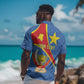 Personalised DR Congo Hawaiian Shirt Coat Of Arms With Map