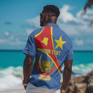 Personalised DR Congo Hawaiian Shirt Coat Of Arms With Map