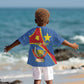 Personalised DR Congo Kid Hawaiian Shirt Coat Of Arms With Map