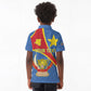 Personalised DR Congo Kid Polo Shirt Coat Of Arms With Map