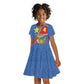 Personalised DR Congo Kid Short Sleeve Dress Coat Of Arms With Map