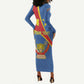 Personalised DR Congo Long Sleeve Bodycon Dress Coat Of Arms With Map LT15
