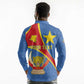 Personalised DR Congo Long Sleeve Polo Shirt Coat Of Arms With Map
