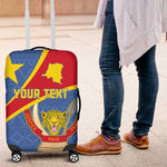 Personalised DR Congo Luggage Cover Coat Of Arms With Map