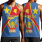 Personalised DR Congo Men Tank Top Coat Of Arms With Map
