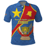 Personalised DR Congo Polo Shirt Coat Of Arms With Map