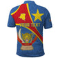 Personalised DR Congo Polo Shirt Coat Of Arms With Map