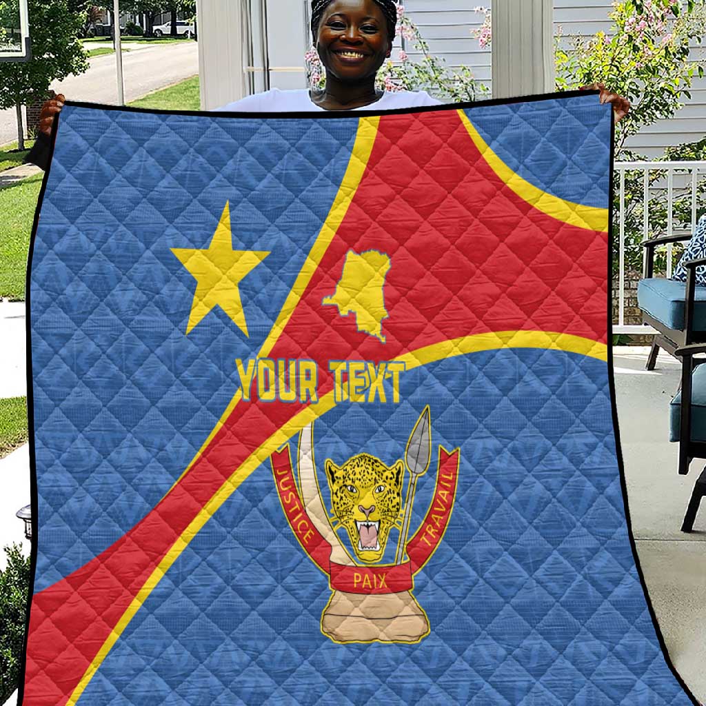 Personalised DR Congo Quilt Coat Of Arms With Map