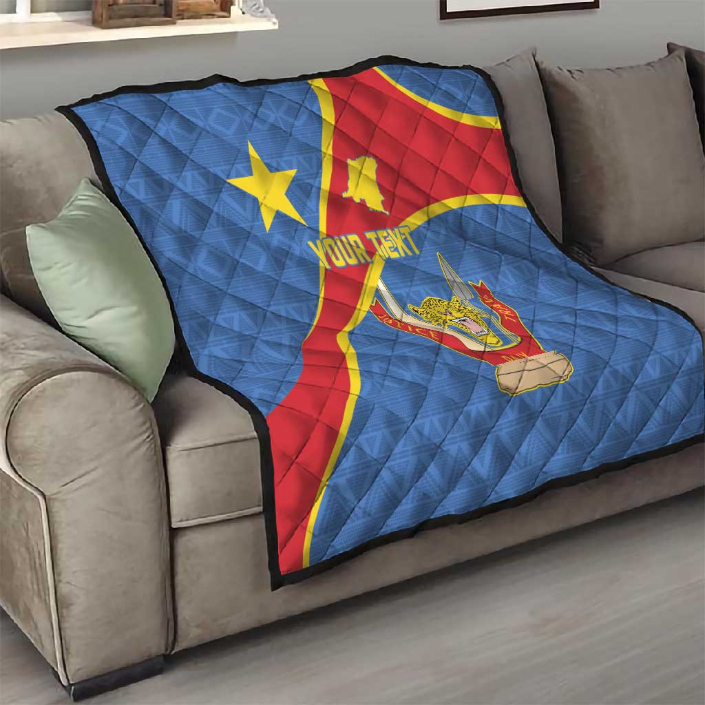 Personalised DR Congo Quilt Coat Of Arms With Map