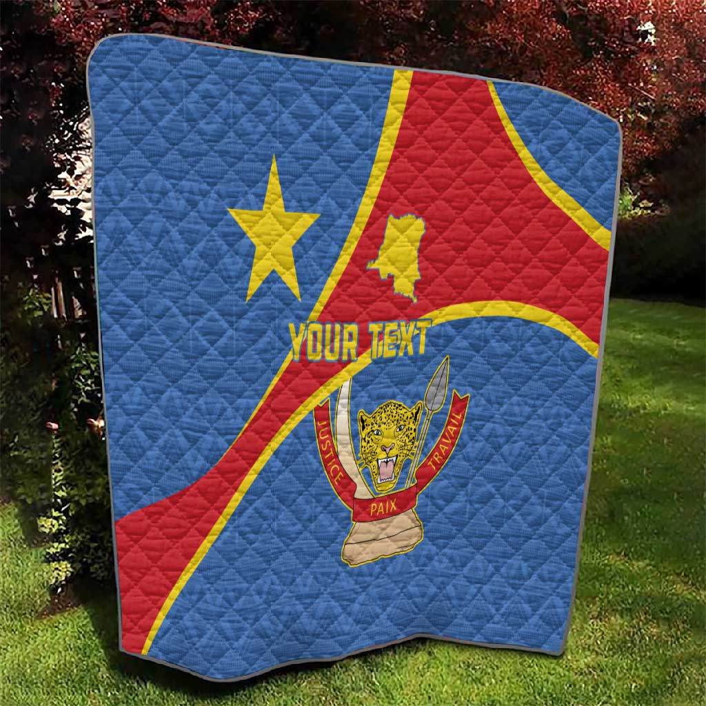 Personalised DR Congo Quilt Coat Of Arms With Map