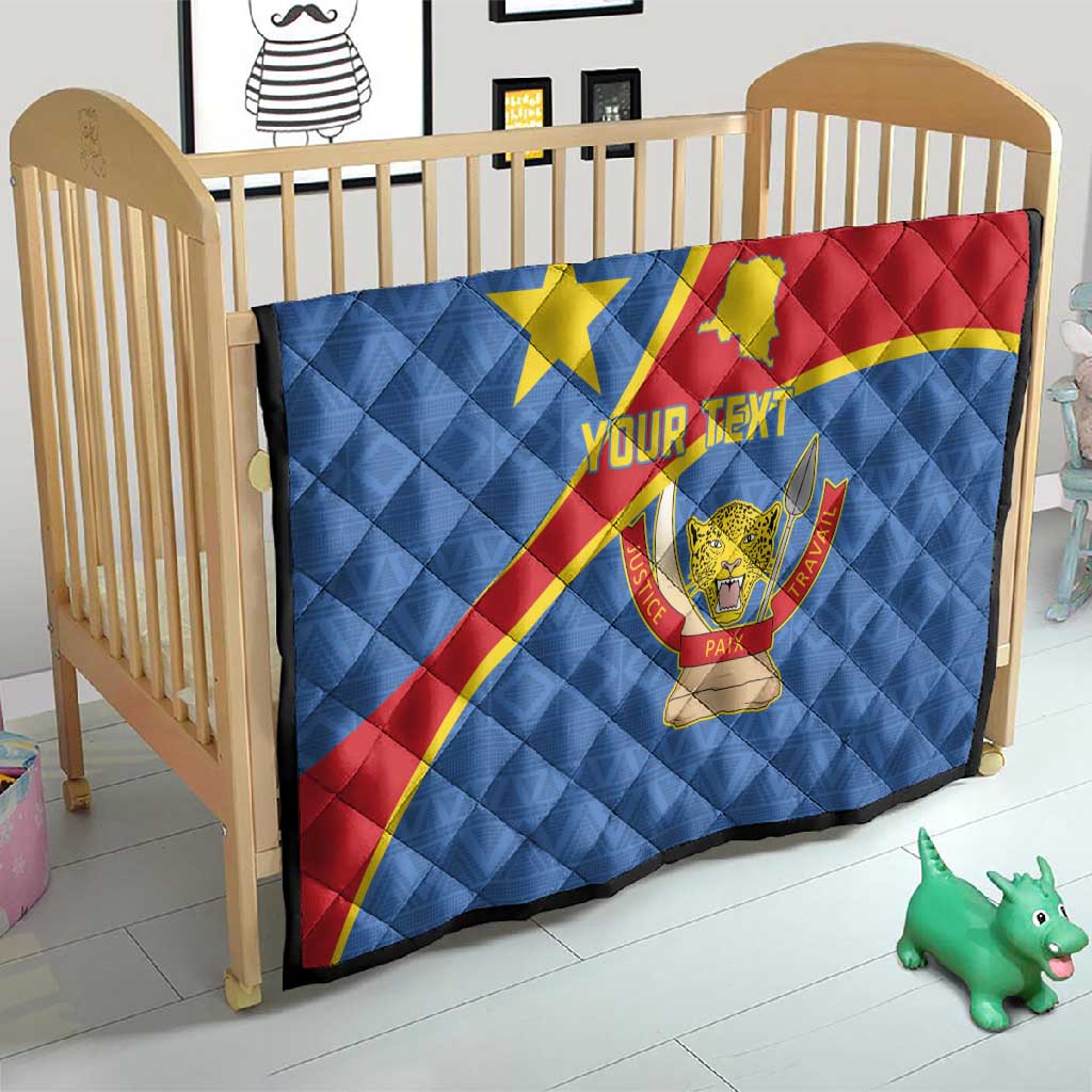 Personalised DR Congo Quilt Coat Of Arms With Map