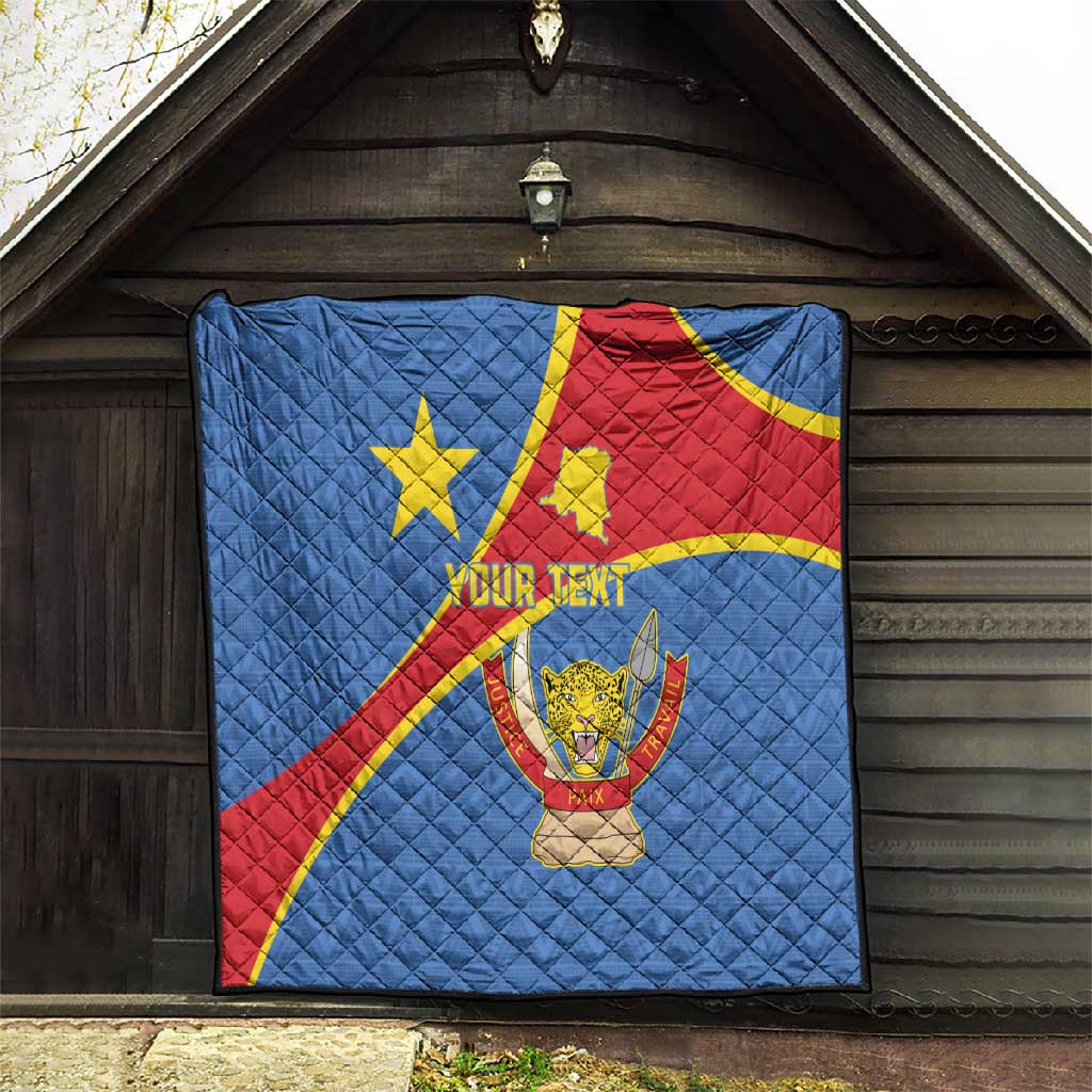 Personalised DR Congo Quilt Coat Of Arms With Map