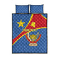 Personalised DR Congo Quilt Bed Set Coat Of Arms With Map