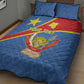 Personalised DR Congo Quilt Bed Set Coat Of Arms With Map