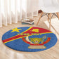 Personalised DR Congo Round Carpet Coat Of Arms With Map