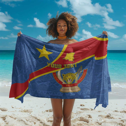 Personalised DR Congo Sarong Coat Of Arms With Map