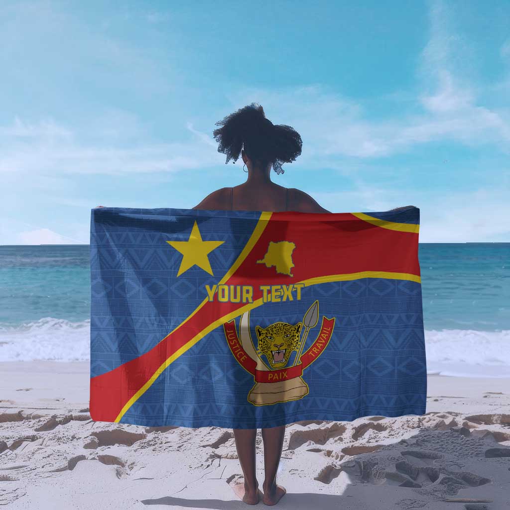 Personalised DR Congo Sarong Coat Of Arms With Map