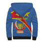 Personalised DR Congo Sherpa Hoodie Coat Of Arms With Map