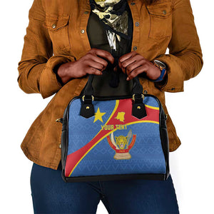 Personalised DR Congo Shoulder Handbag Coat Of Arms With Map