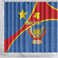 Personalised DR Congo Shower Curtain Coat Of Arms With Map