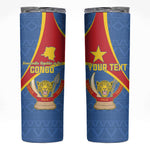 Personalised DR Congo Skinny Tumbler Coat Of Arms With Map