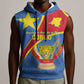 Personalised DR Congo Sleeveless Hoodie Coat Of Arms With Map - African Pride