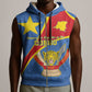 Personalised DR Congo Sleeveless Zip Hoodie Coat Of Arms With Map - African Pride