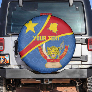 Personalised DR Congo Spare Tire Cover Coat Of Arms With Map