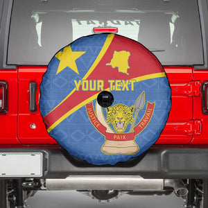 Personalised DR Congo Spare Tire Cover Coat Of Arms With Map