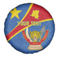 Personalised DR Congo Spare Tire Cover Coat Of Arms With Map