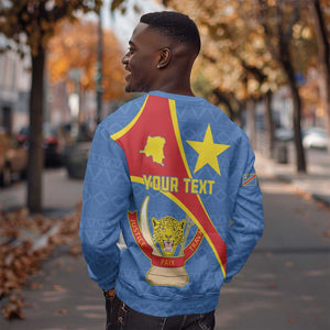 Personalised DR Congo Sweatshirt Coat Of Arms With Map