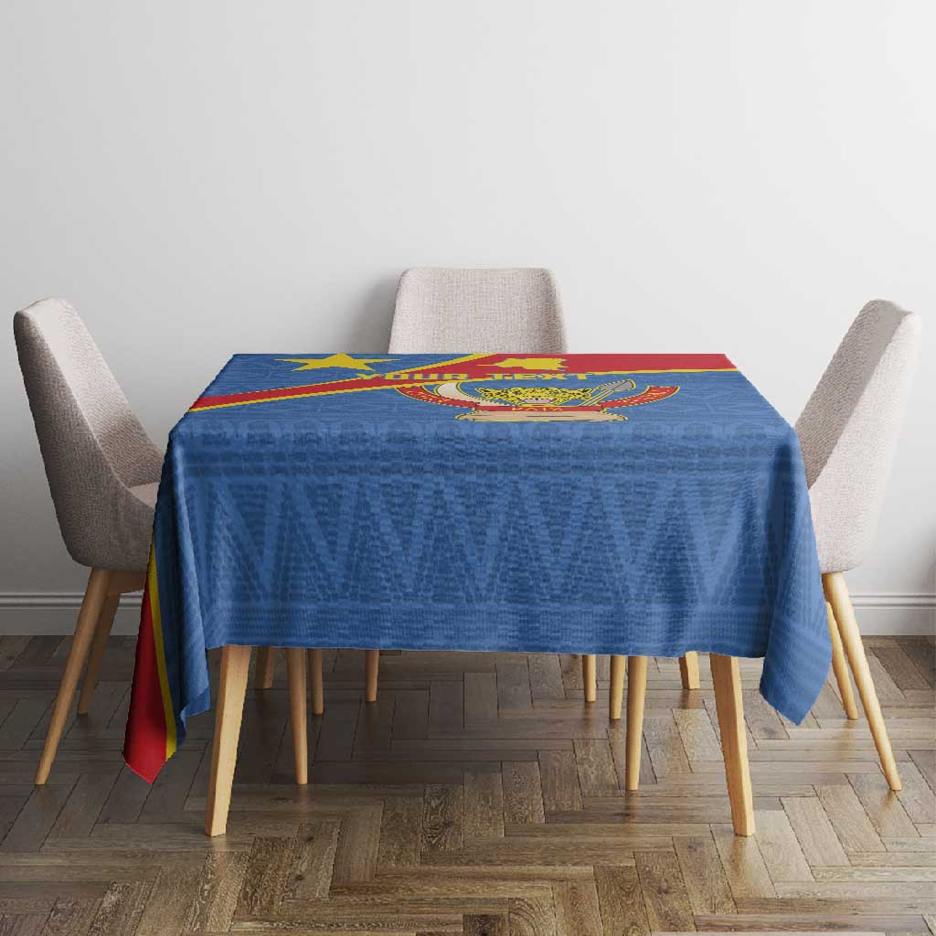 Personalised DR Congo Tablecloth Coat Of Arms With Map
