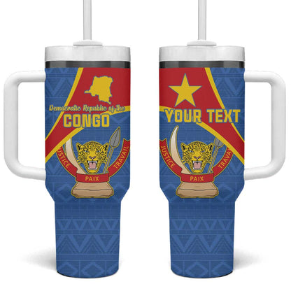 Personalised DR Congo Tumbler With Handle Coat Of Arms With Map