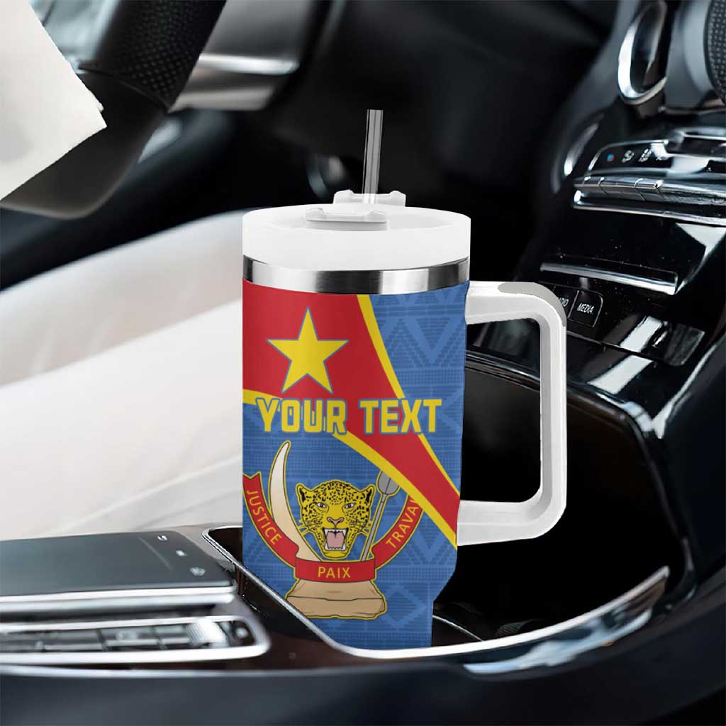 Personalised DR Congo Tumbler With Handle Coat Of Arms With Map