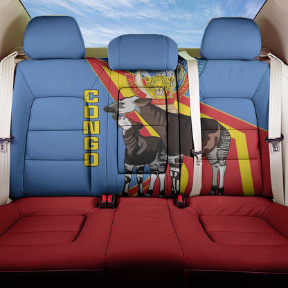 DR Congo Back Car Seat Cover Okapi Coat Of Arms