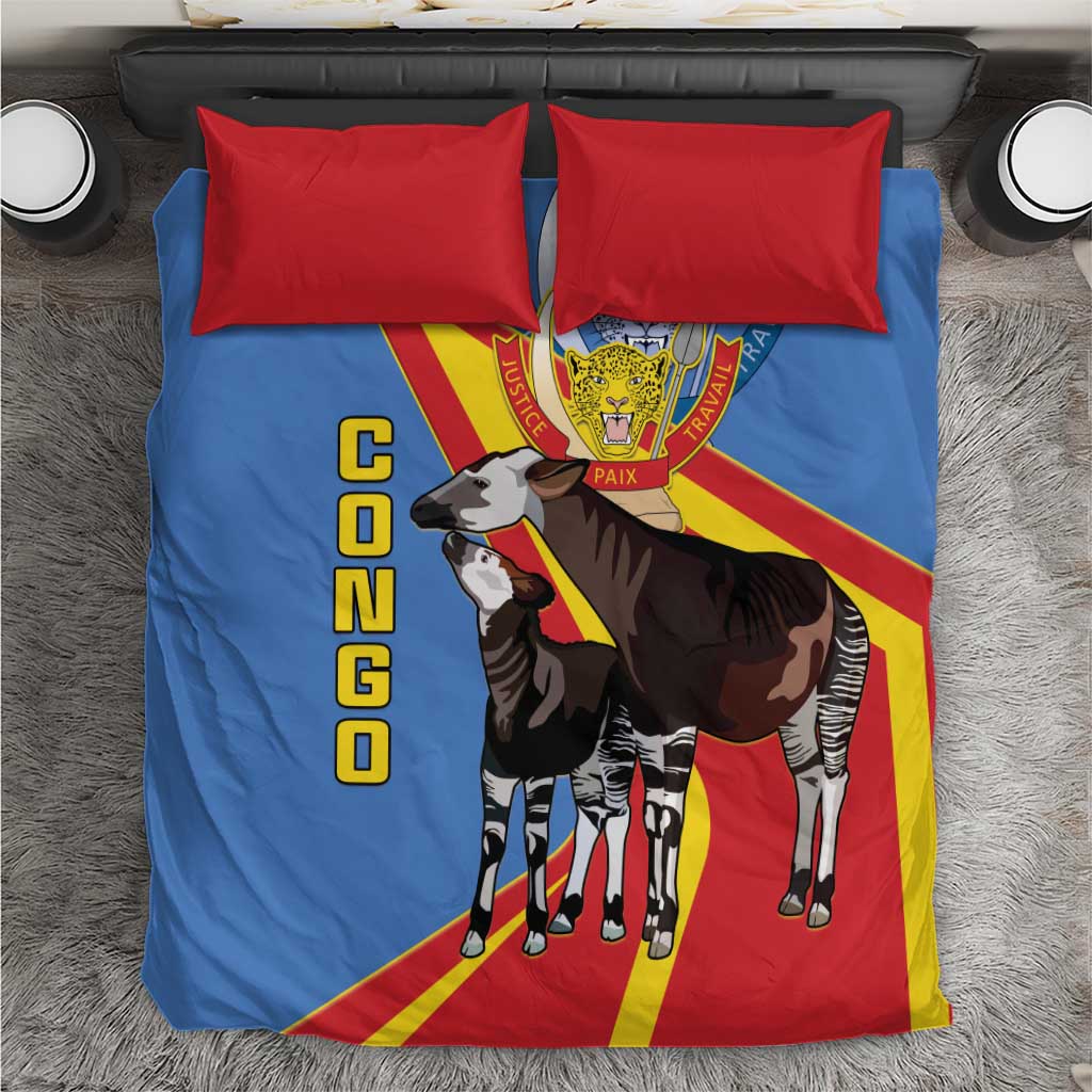 DR Congo Bedding Set Okapi Coat Of Arms