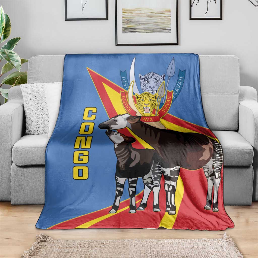 DR Congo Blanket Okapi Coat Of Arms