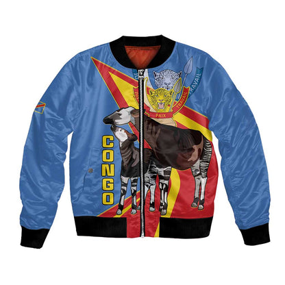 DR Congo Bomber Jacket Okapi Coat Of Arms