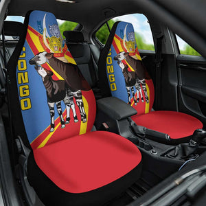 DR Congo Car Seat Cover Okapi Coat Of Arms