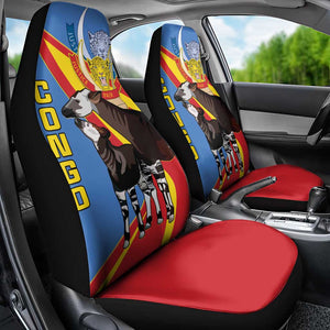 DR Congo Car Seat Cover Okapi Coat Of Arms