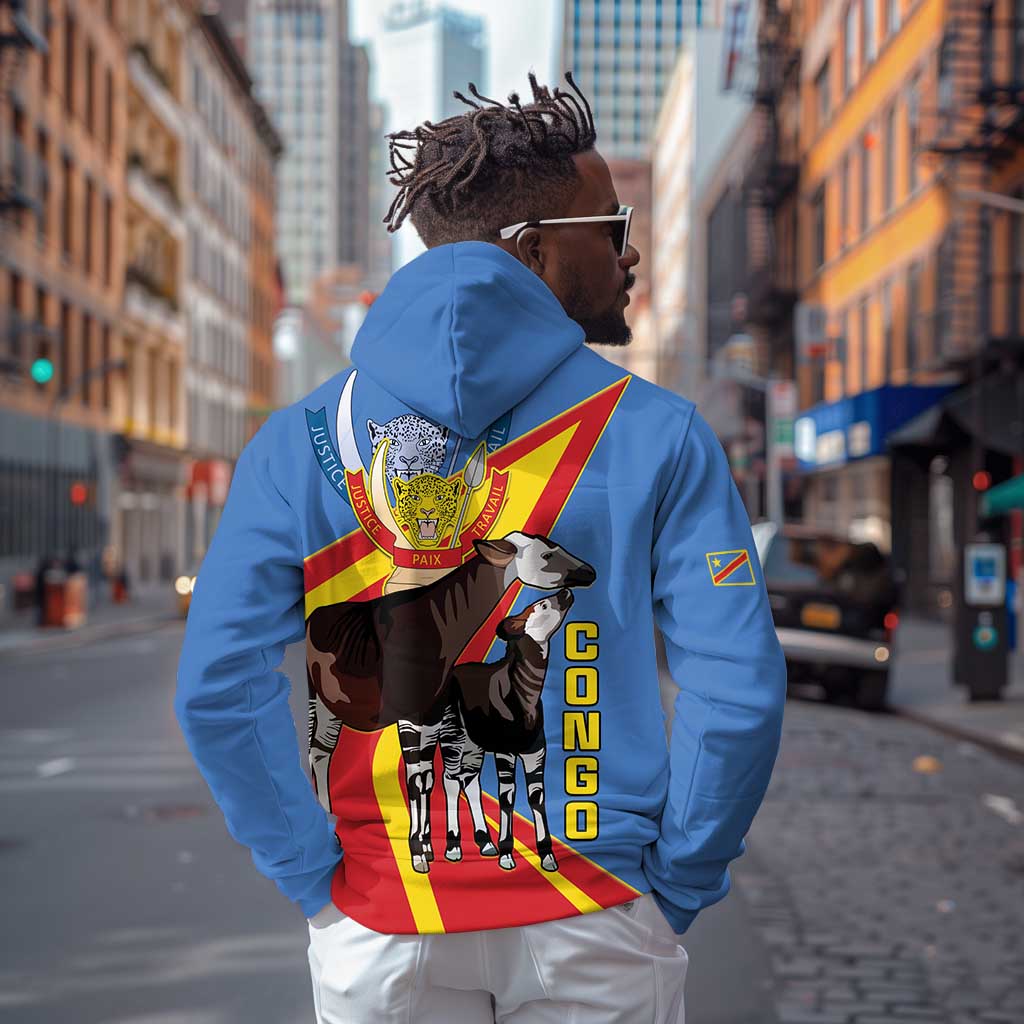DR Congo Hoodie Okapi Coat Of Arms