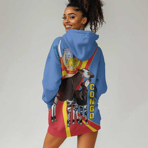 DR Congo Hoodie Dress Okapi Coat Of Arms