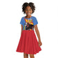 DR Congo Kid Short Sleeve Dress Okapi Coat Of Arms