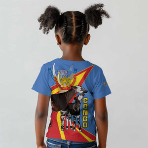 DR Congo Kid T shirt Okapi Coat Of Arms