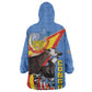 DR Congo Kid Wearable Blanket Hoodie Okapi Coat Of Arms
