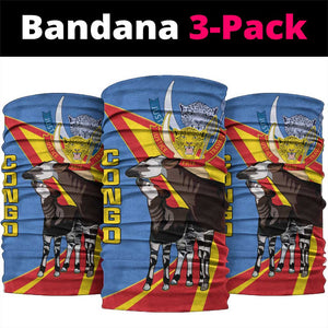 DR Congo Neck Gaiter Okapi Coat Of Arms LT15