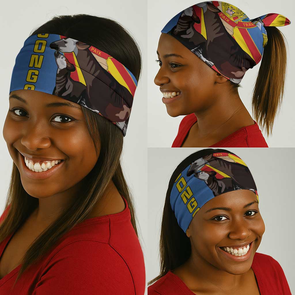 DR Congo Neck Gaiter Okapi Coat Of Arms LT15