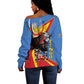 DR Congo Off Shoulder Sweater Okapi Coat Of Arms