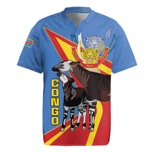 DR Congo Rugby Jersey Okapi Coat Of Arms